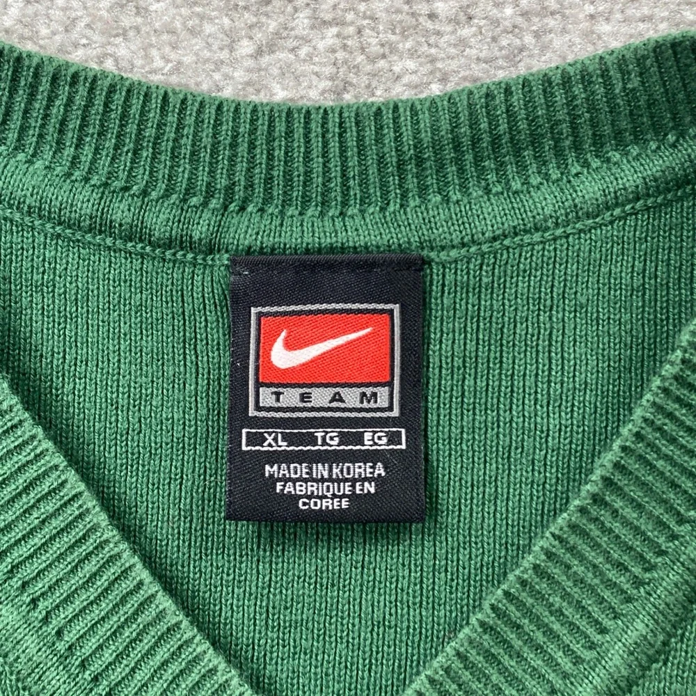 Nike Sweater Vest Mens XL Green Michigan State Spartans V-Neck Cotton Vintage